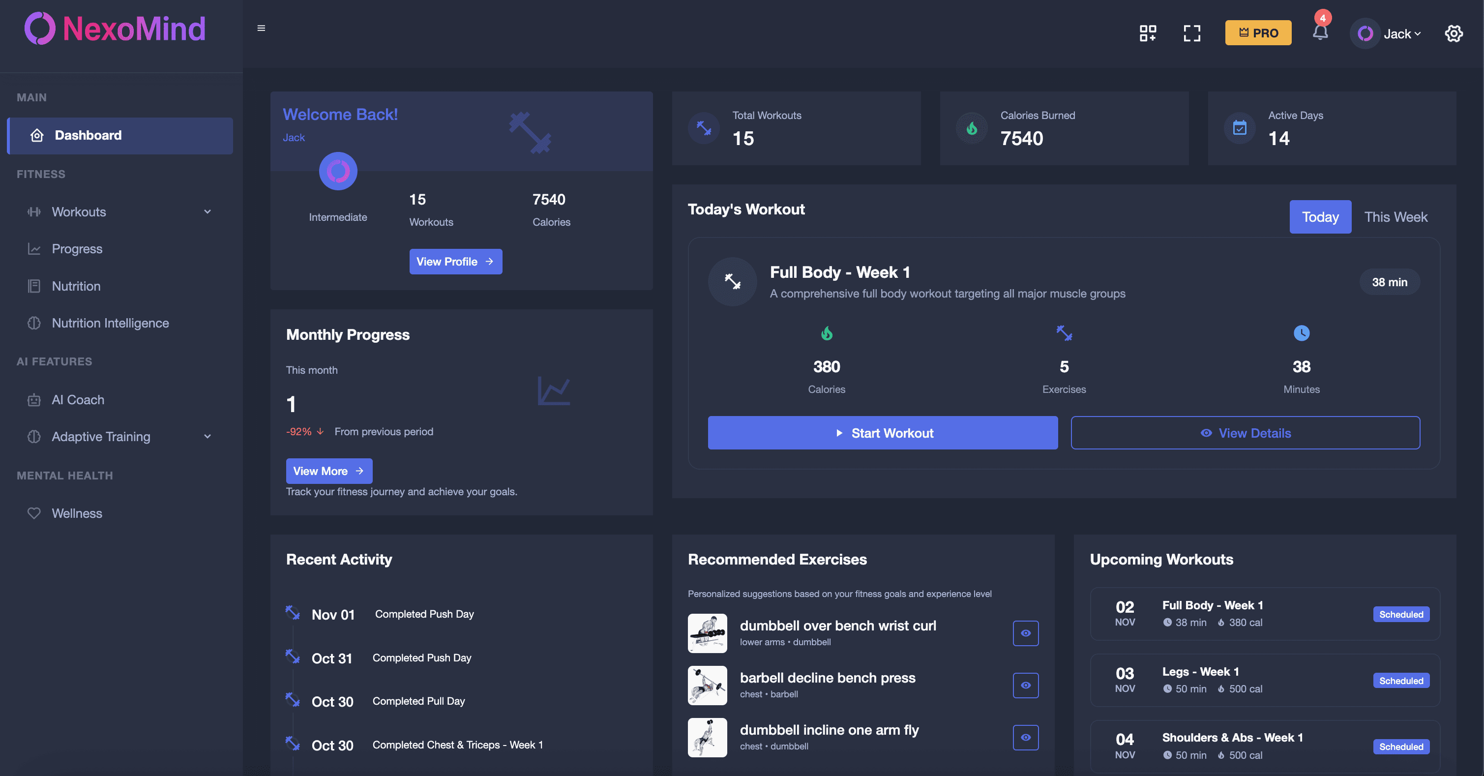 NexoMind Dashboard